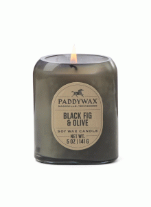 VS0506EU Vista 142g Glass Candle Paddywax Black - Black Fig and Olive